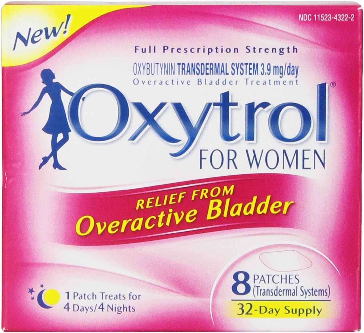 Overactive Bladder Transdermal Patch, 8 Count