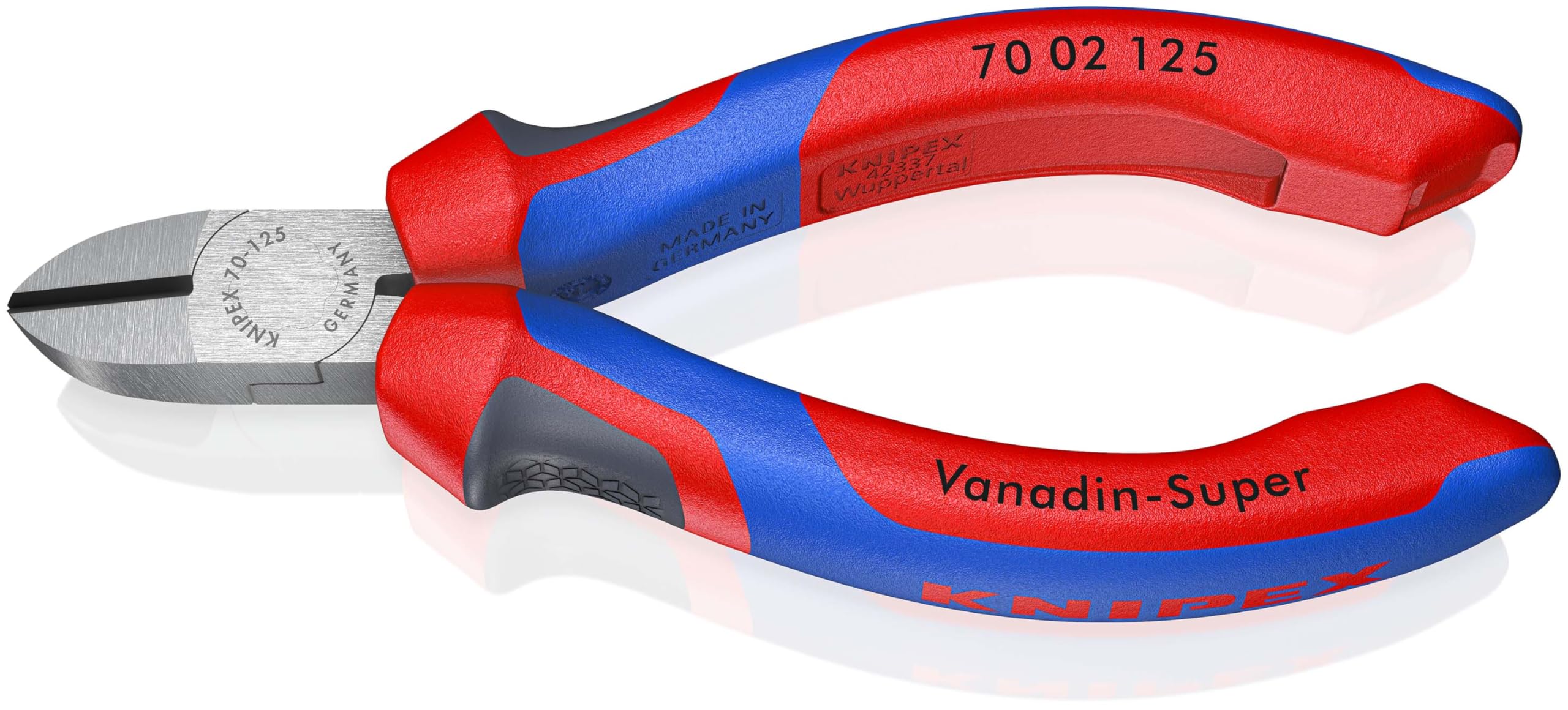 Knipex Black Diagonal Cutter, Self-Service Packs, 125 Mm, Chrome Vanadium Steel, Soft Wire (Copper)-Hard Wire (Steel Wire), Precision Cutting, 70 02 125 Sb