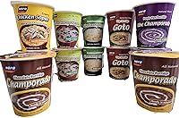 Vista 1 de Generic Nora Paquete de 12 Champorado de Chocolate 2, Sopas de Pollo 2, Ginataang Monggo 2, Ginataang Mais 2, Beef Goto 2, Ube Champorado Peso Neto