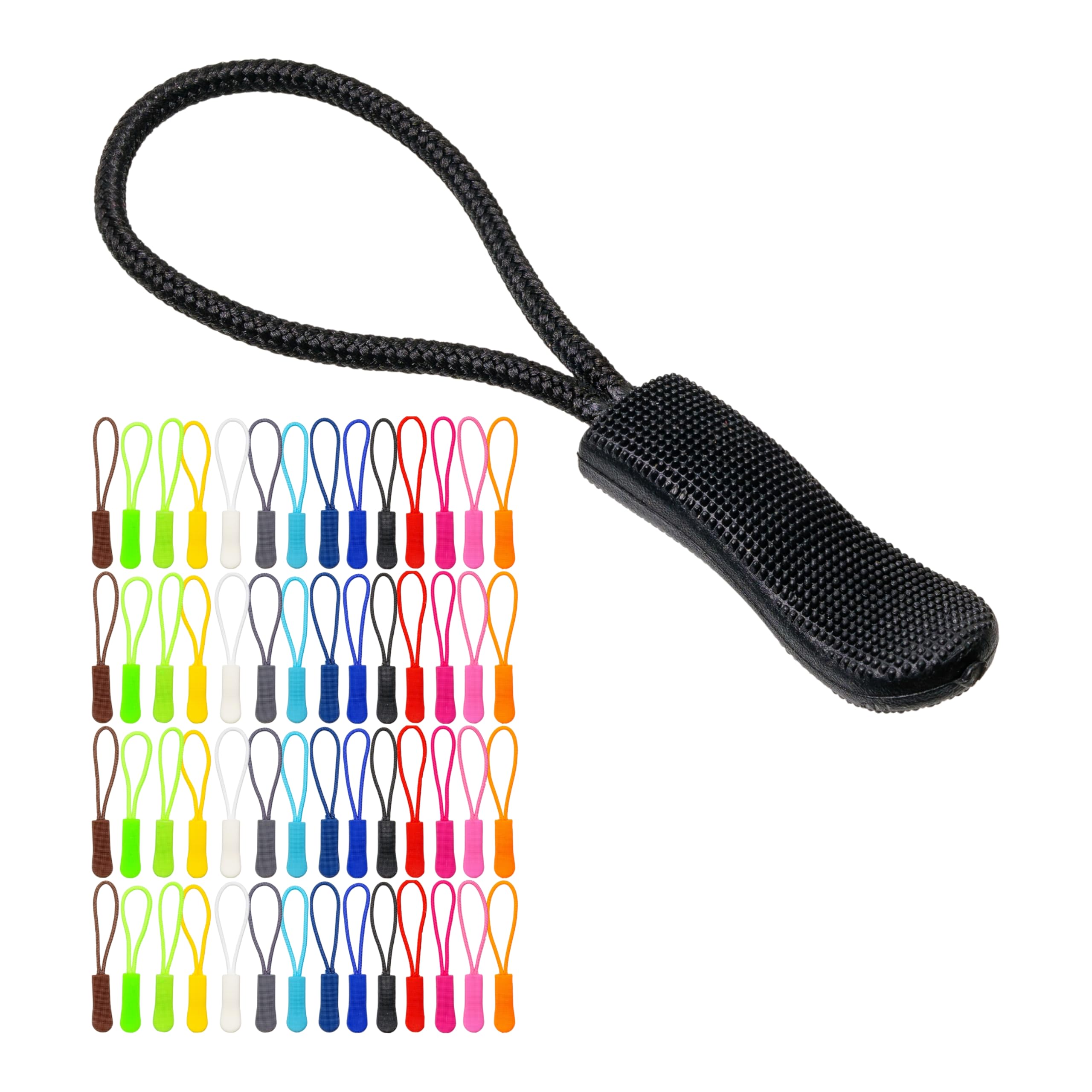 Lot De 100 Tirettes De Fereture éclair, 28 Couleurs, étiquette En