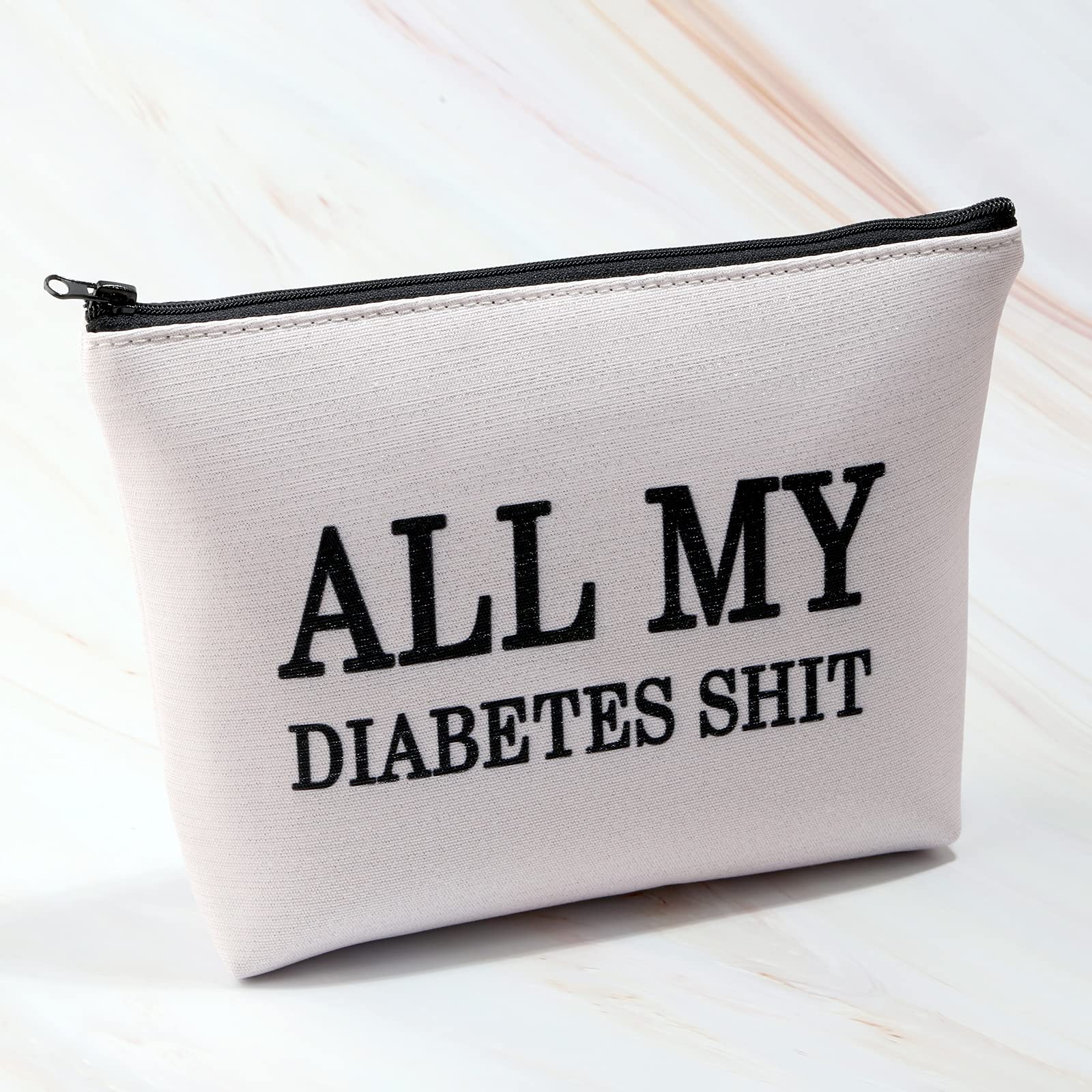 All My Diabetes Shit Bag - Funny Diabetic Gifts, Travel Bag, Emergency Patient Gift - Pink, All My Diabetes Pink Bag - Image 4
