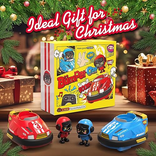 Miniatura 5 de Coches de control remoto para niños pequeños, autos de choque de expulsión RC para niños, juego de 2 jugadores, auto de dibujos animados RC para