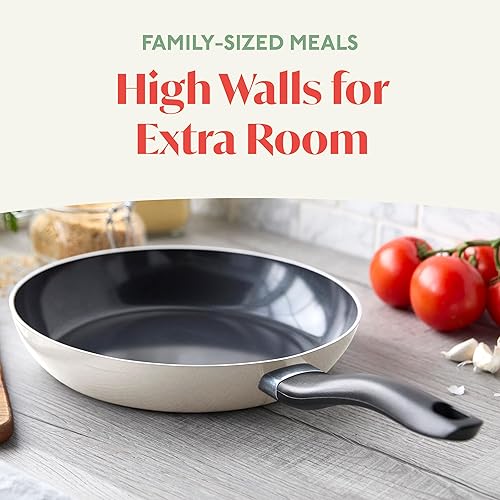 Miniatura 6 de Deco - Sartén antiadherente de 11 pulgadas, fabricada en Italia, cerámica de diamante, sin PFAS, apta para lavavajillas y utensilios de metal,