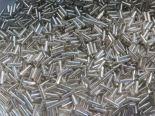 Miniatura 7 de Cuentas de corneta checa de 40 gr  1.4 oz Tamaño del tubo de vidrio #3 0.276 in (cristal iridiscente)