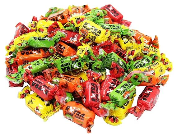 Zaza Extra Sour Kosher Chewy Individual Warped Candy (2 Large Pack)