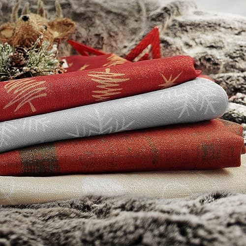 Miniatura 4 de Mantel de Navidad de 52 x 70 pulgadas para mesas rectangulares, árboles de Navidad, mantel para cena de Navidad, mantel de otoño al aire libre para