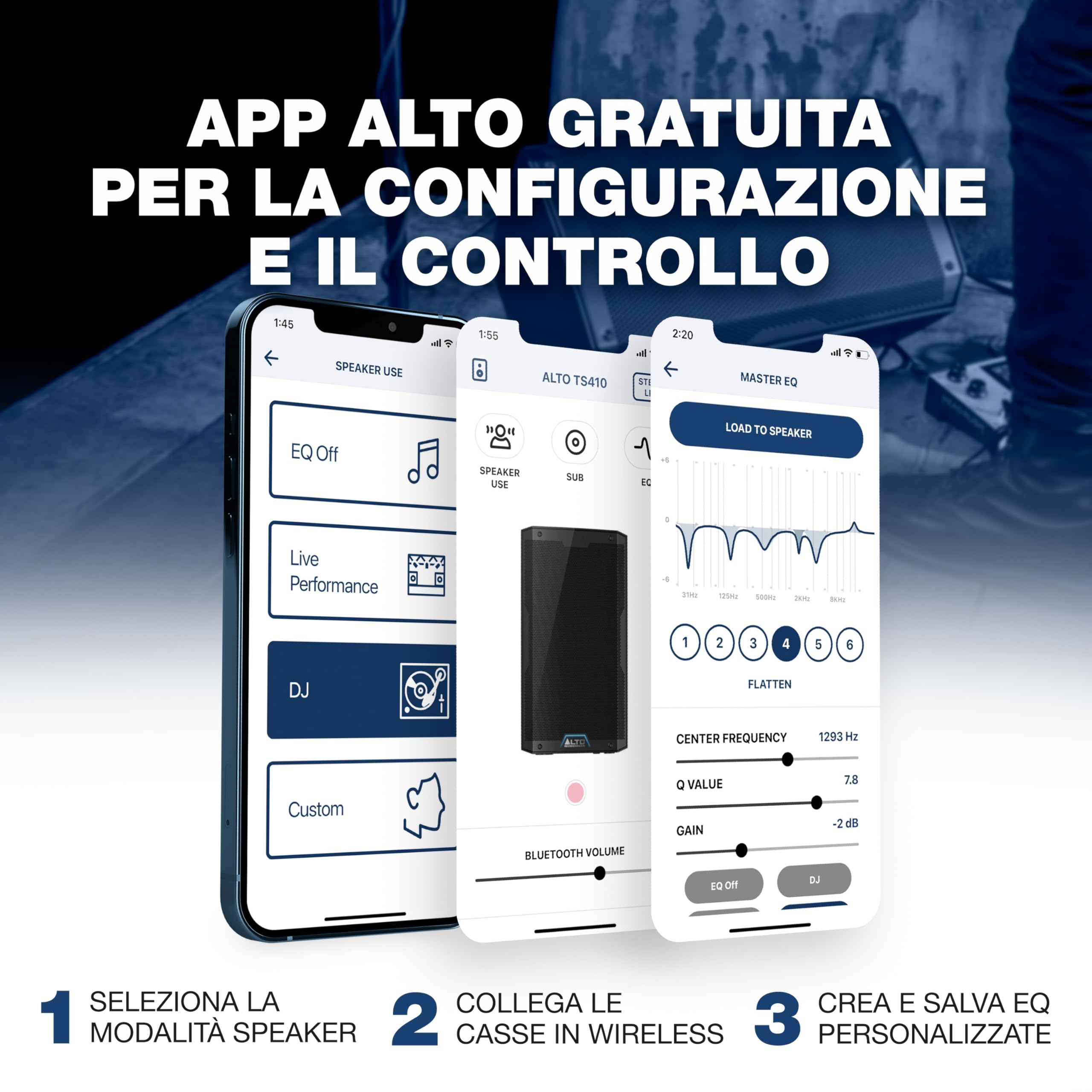 ALTO TS410 Cassa Amplificata Attiva da 10" e 2000W, Potente con Bluetooth, Mixer a 3 Canali, Connessione tra Altoparlanti Wireless, DSP e App