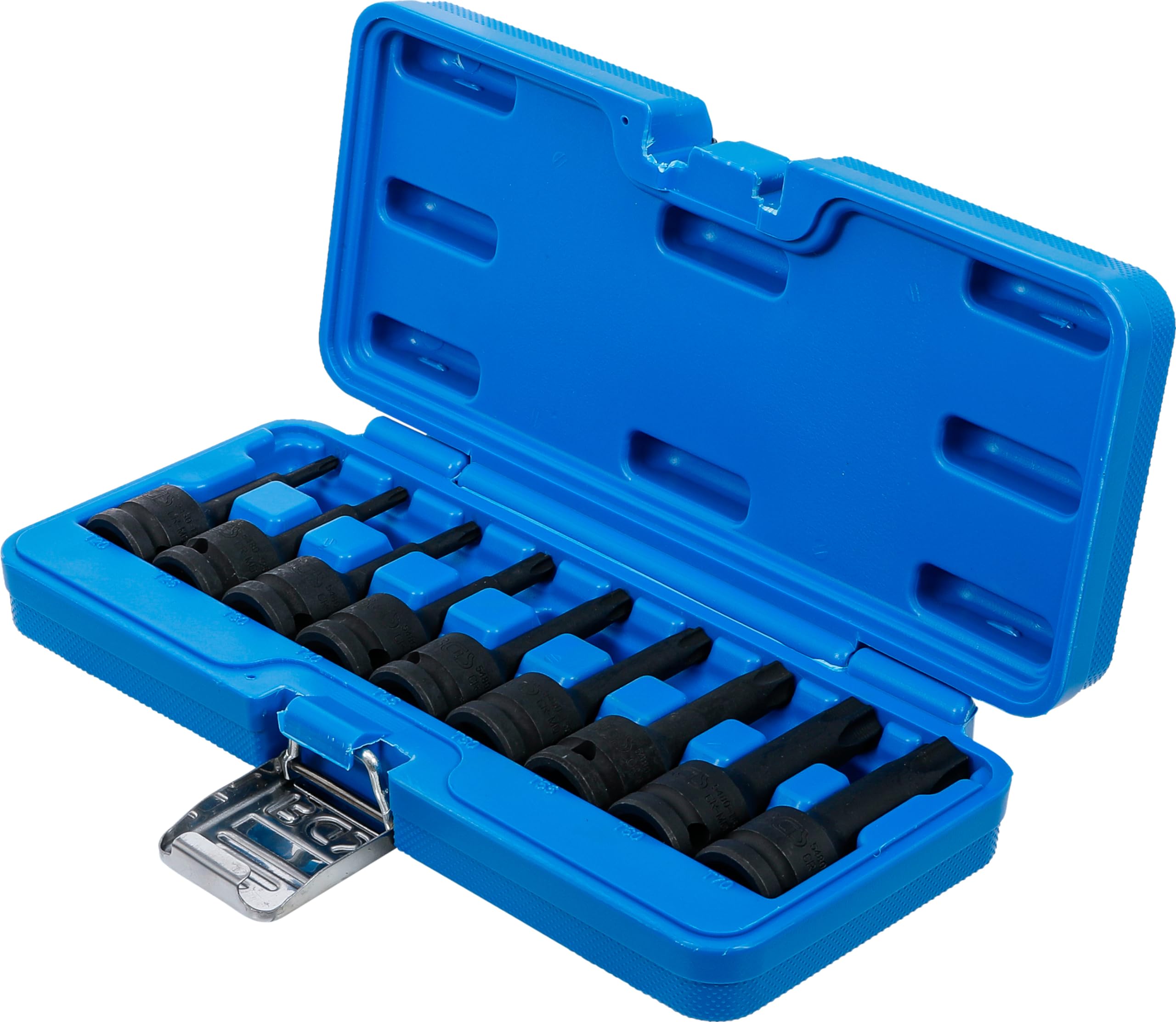 BGS 5480 | Juego de puntas de vaso de impacto | entrada 12,5 mm (1/2") | perfil en T (para Torx) T20 - T70 | 9 piezas