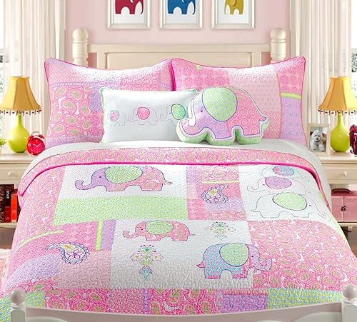 Miniatura 3 de Cozy Line Home Fashions Juego de 1 almohada decorativa bordada de algodón con estampado de medallón de cachemira de elefante, rosa, morado, azul,