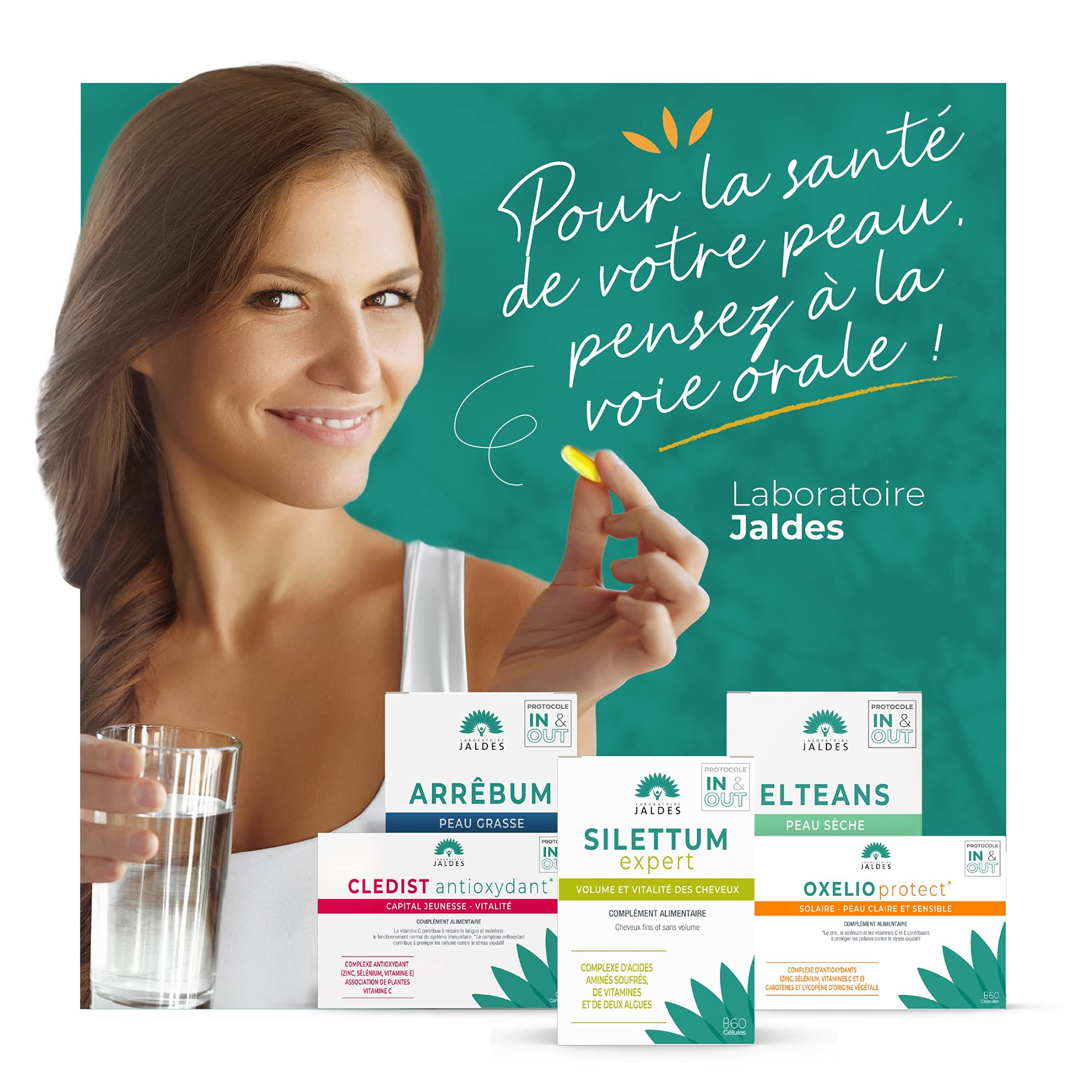 ELTEANS CAPSULES Lot de 2 boites de 60 Caps (120 Caps) | Confort des Peaux Sèches à très Sèches | Apporte une Combinaison Equilibrée en Acides Gras Essentiels Oméga-3, 6 et 9 | LABORATOIRE JALDES