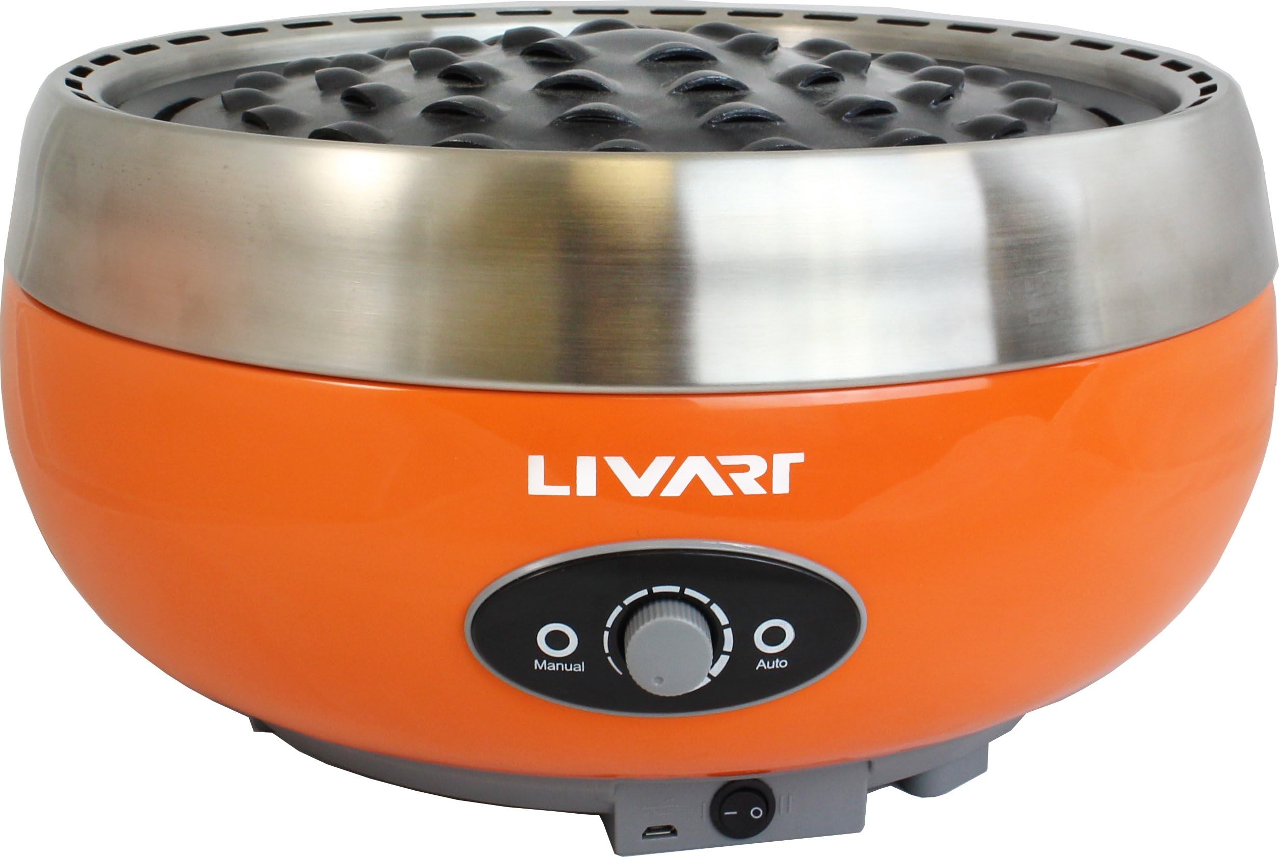Smokeless Orange Charcoal Grill