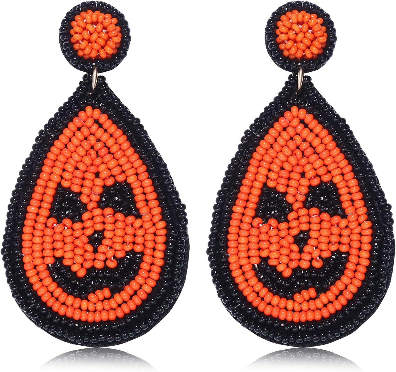 boderierHalloween Earrings for Women Statement Spooky Spider Bat Beaded Drop Earrings for Halloween Costumes Decorations Party Jewelry Gifts