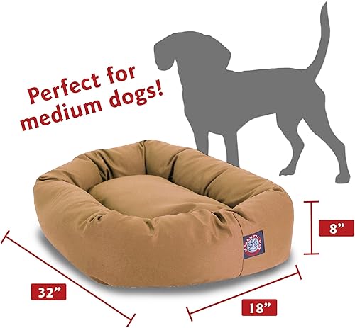 Miniatura 2 de Majestic Pet Products - Cama en forma de bagel para perro, color caqui, 32 pulgadas