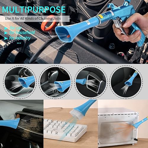 Miniatura 5 de GOCCIDA Pistola de limpieza de coche de alta presión para detalles de automóviles Pistola de soplado de aire de tornado interior para detallar el