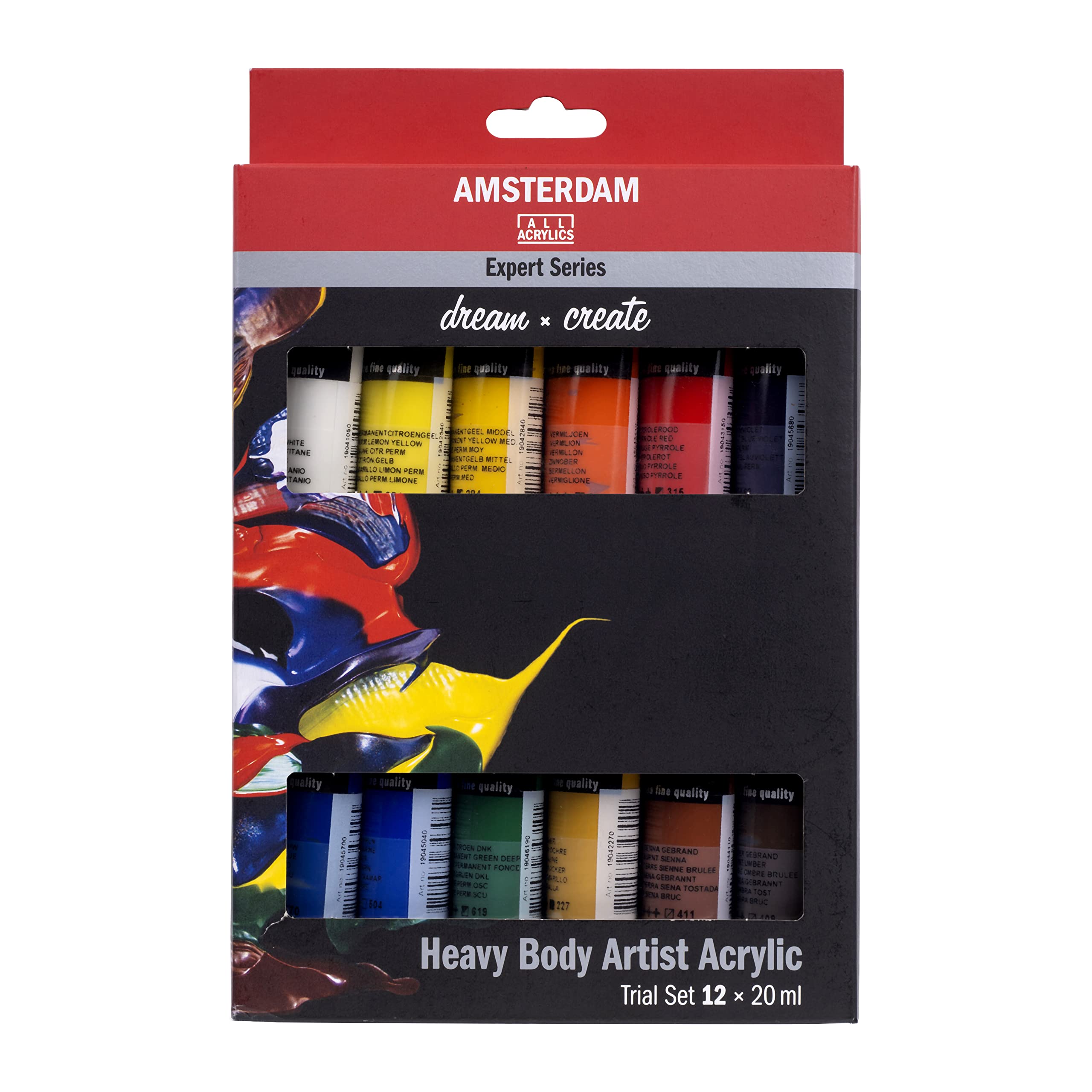 Amsterdam Expert Series - Juego de prueba de pintura acrílica | 12 x 20 ml (19820512)