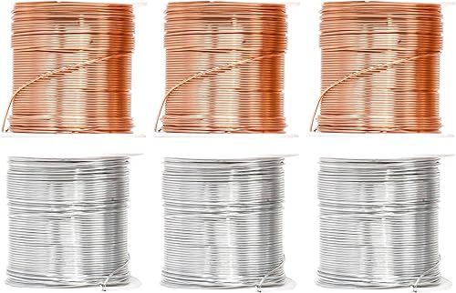 Vista 666 de Mandala Crafts Alambre de aluminio anodizado de calibre 8 para hacer joyas, alambre neutro flexible de color de 128 pies, flexible y flexible