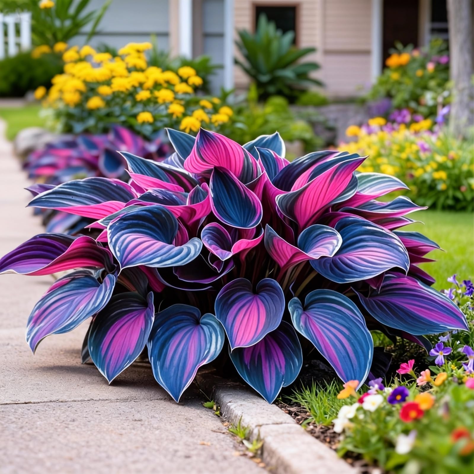 Rare Brilliant Hosta Rhizome/Perennial/LagerHosta Bulbs for Planting Now UK/Grow Well/Excellent Display/Potted-6bulbs-D