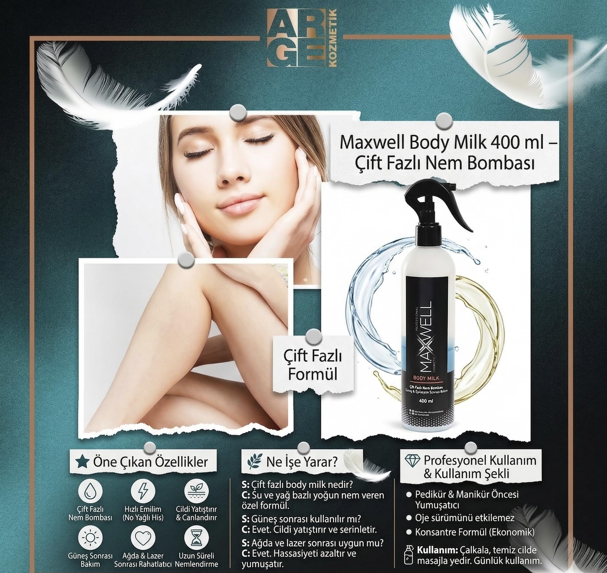 Güneş Sonrası&epilasyon Laser Sonrası Nemlendirici Yenileyici Ferahlatıcı Vücut Sütü 400ml
