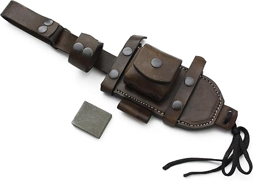 GCS Handmade Brown Bushcraft/Hunter Leather Right/Left Hand Horizontal Knife Knives Sheath - GCS 227