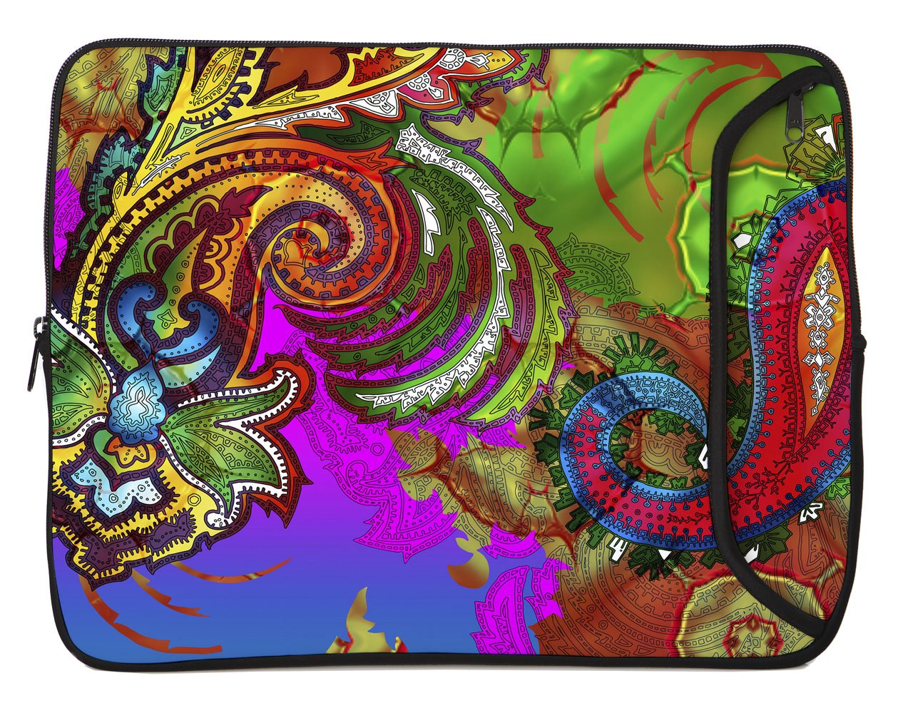 Designer Sleeves 14-Inch Paisley Blush Laptop Sleeve, Rainbow (14DS-PAISBL)