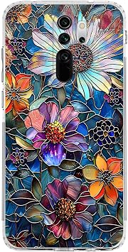 PrintiFy Redmi Note 8 Pro ile Uyumlu Vitray M cevher Flora Tasar ml   effaf Silikon K l f
