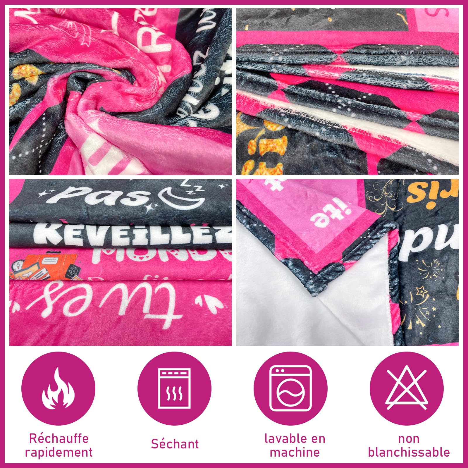 Coperta In Flanella Per Regalo Di Pensionamento, Morbida E Calda, Con Frase Augurale, Per Donna, Amica, Collega, Nonna (130x150 Cm)