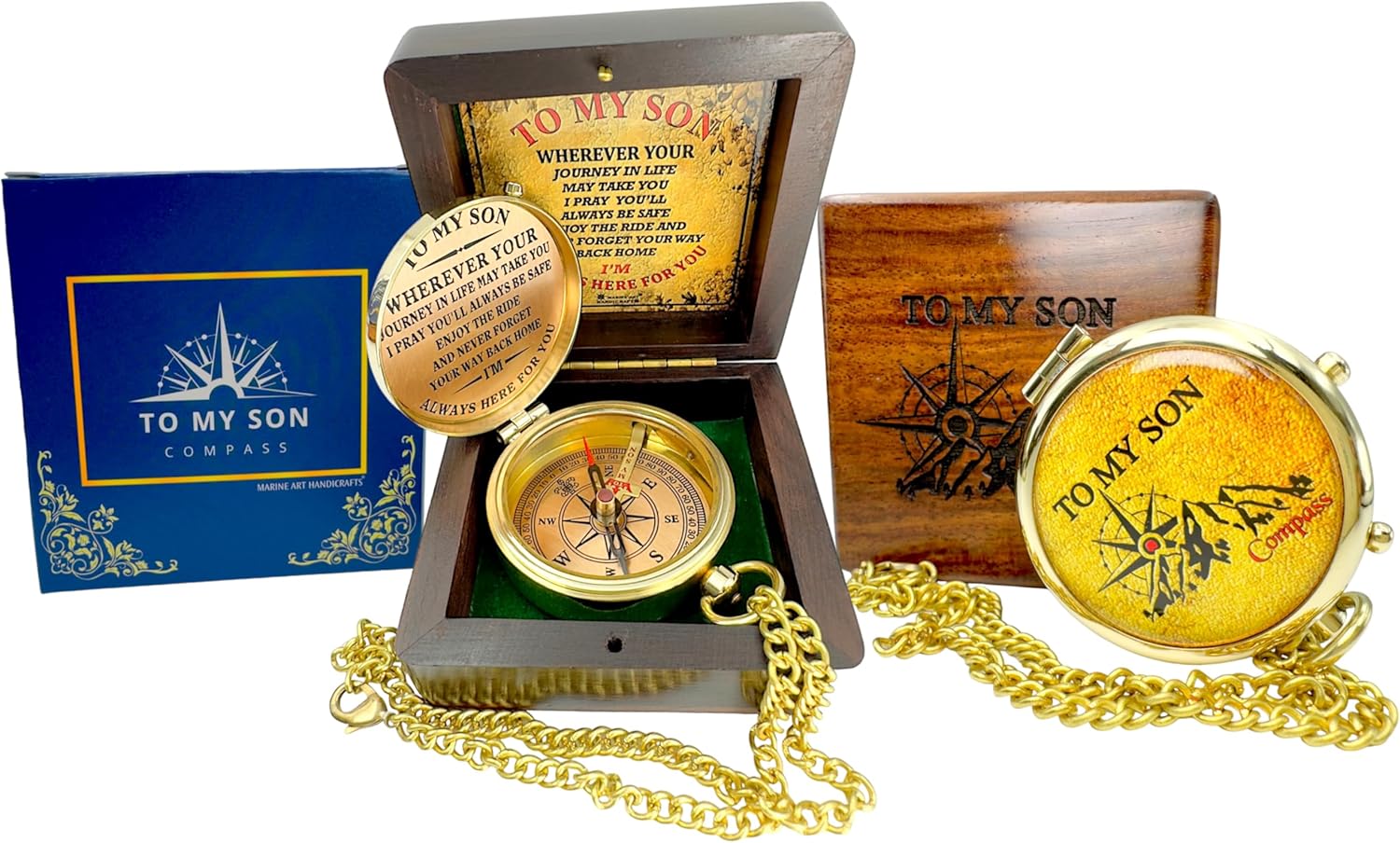 Backpacking Navigation Handmade Brass Personalize Compass for Best Man get Well Hiking Camping Hunting Trekking Sailing Adventure Travelling. Graduation Day Gifts for Son 2024 Back to School.