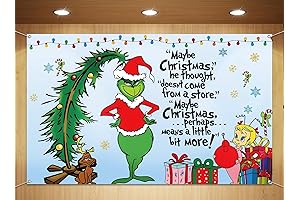 Sunwer Grinchmas Merry Photo Booth Backdrop