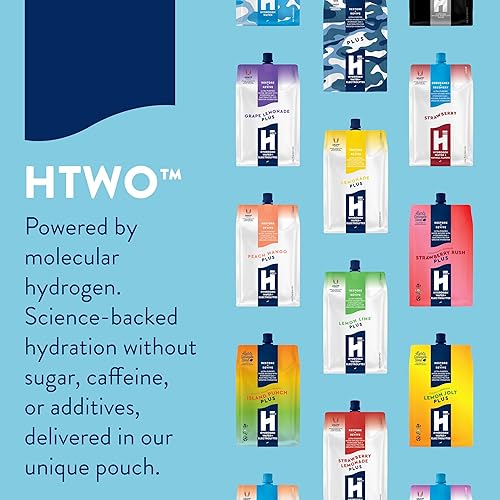 Miniatura 7 de HTWO Plus Agua de hidrógeno molecular con electrolitos, sabor a limonada de fresa, sin azúcar, paquete de 6 paquetes de 16.9 onzas, paquetes de