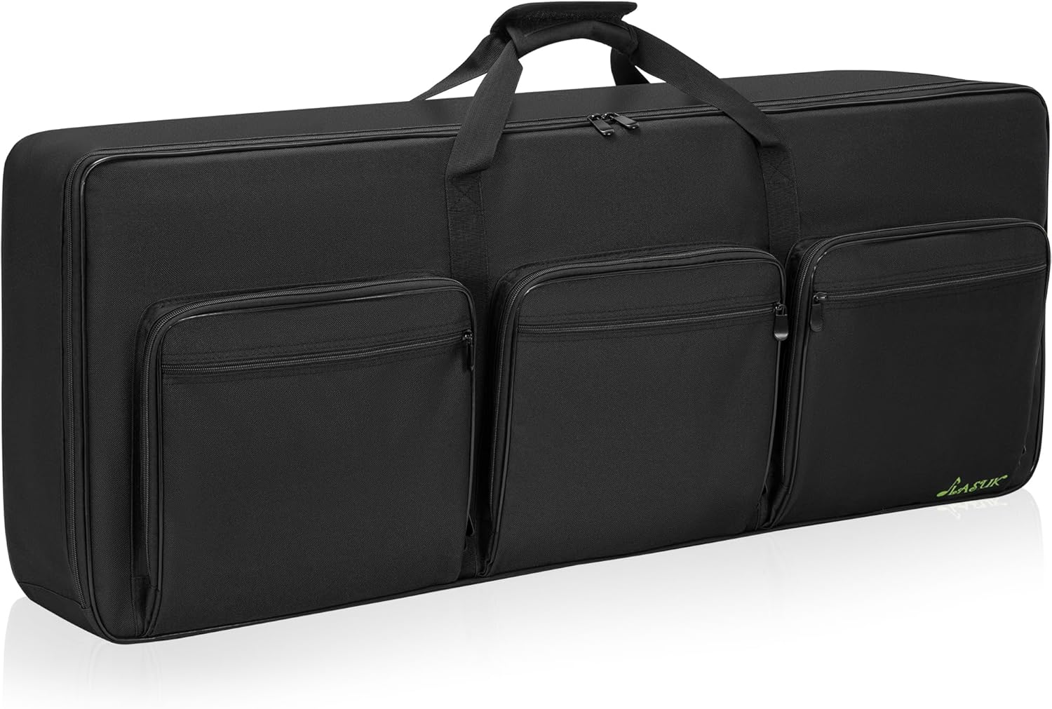 61 key Keyboard Case (Size:40.5"x6"x15.7"), Keyboard Gig Bag Case with Adjustable Straps and 6-Pocket for Keyboard Accessaries, 61 key Electric Piano Keyboard Gig Bag