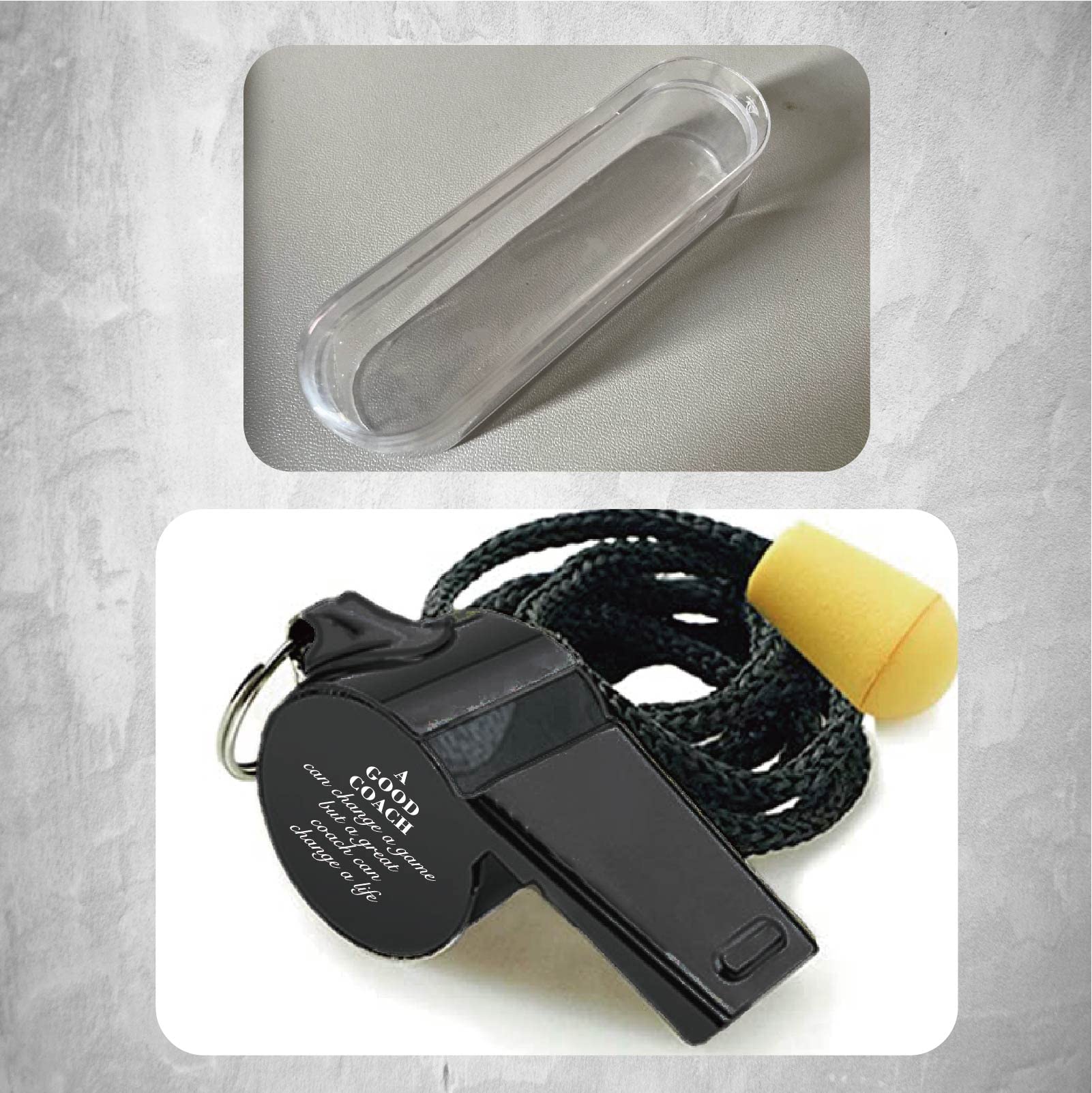 Sifflet Acier Inoxydable 304 Avec Cordon – Son Fort, Gravure Coach, Cadeau Pour Arbitre/Enseignant