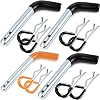 Wellmax 58 and 12 Diameter Dual Pinhole Trailer Hitch Pin Set - 3 PC 58 x 3-12 and 1 PC 12x3 Shank, with Rubber-Coated Vinyl Grip and 8pcs R Clips, Zinc-Plated for 2 Receiver