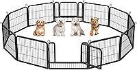 Vista 20 de Yaheetech Corralito para perros para interiores, valla extra ancha para perros y exteriores, plegable, corral de ejercicio para patio, jardín