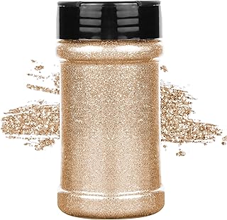 TORC Champagne Fine Glitter 4 oz Glitter Powder for Tumblers Resin Crafts Slime Cosmetic Nail Painting Festival Decoration
