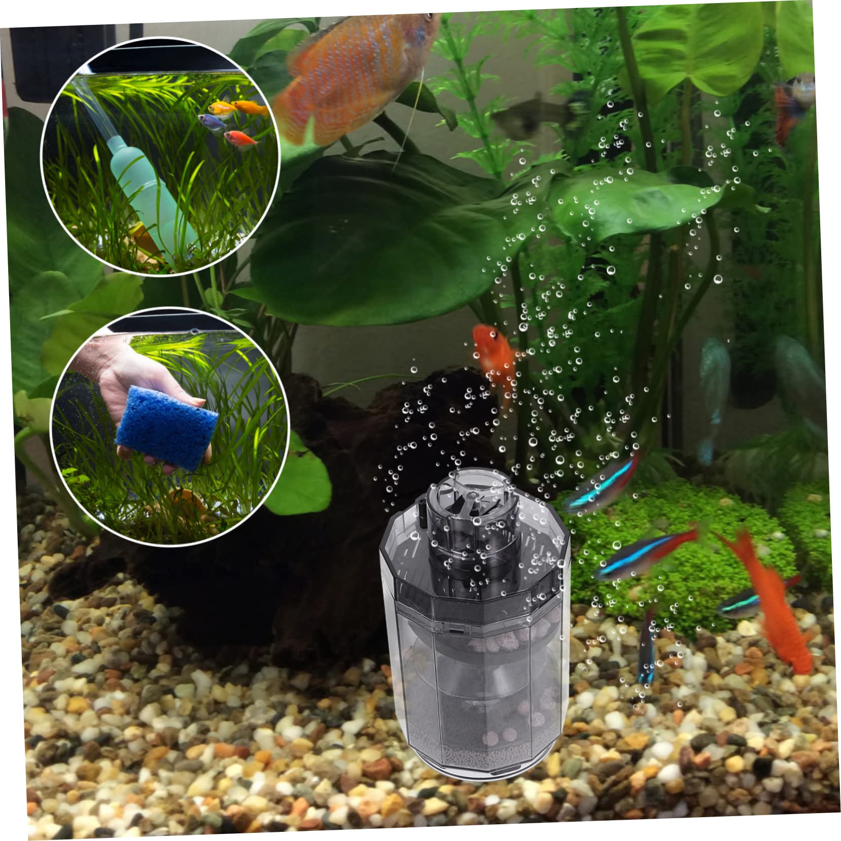 Artibetter 3stücke Aquarium Reinigungswerkzeug Für Effektive Biochemische Sauerstoffanreicherung Multifunktionales Einfach Zu Bedienendes Gerät Für Fischtankpflege Und Abfallbeseitigung