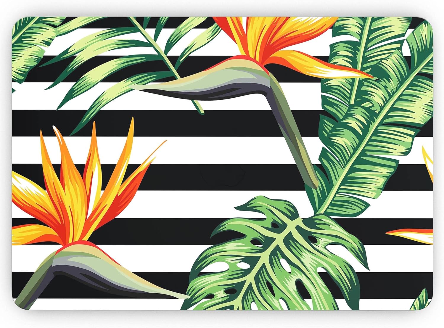 DesignSkinz - Vivid Tropical Stripe Floral v1 - Full-Body Wrap Protective Decal Skin Kit Compatible with MacBook 13" Pro M1 (A2338)