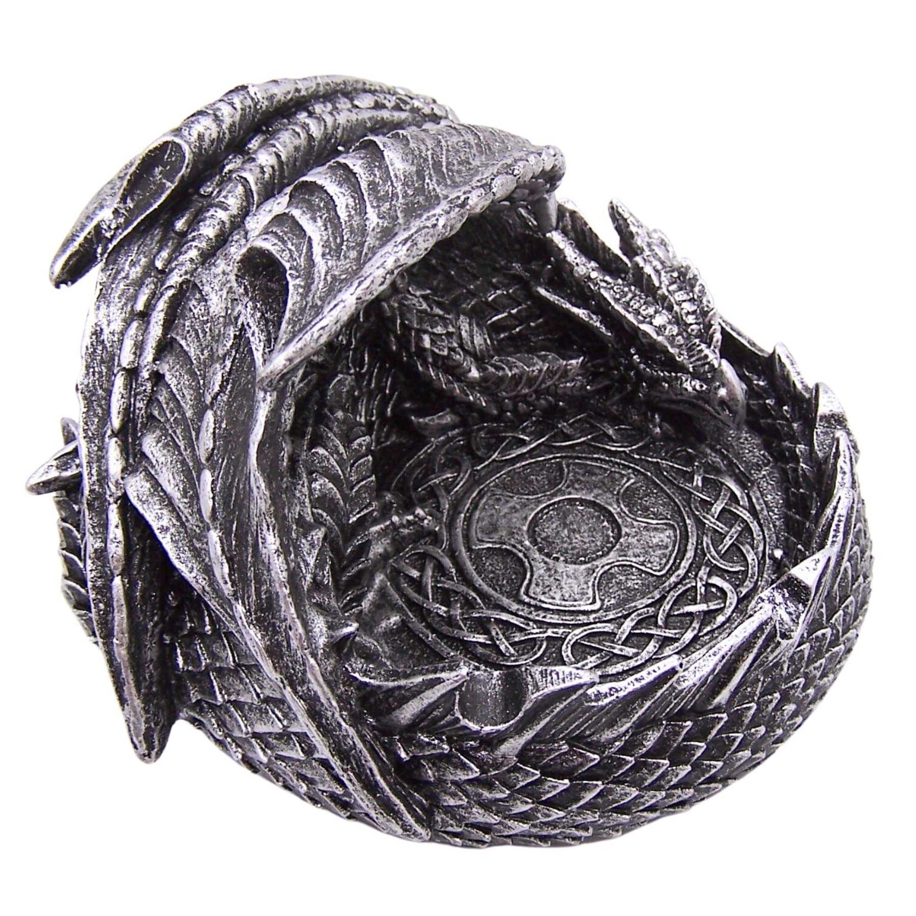 Wowser Sleeping Dragon Ashtray, Freestanding Tabletop Decoration, Unique Gothic Décor, 5.25 Inches