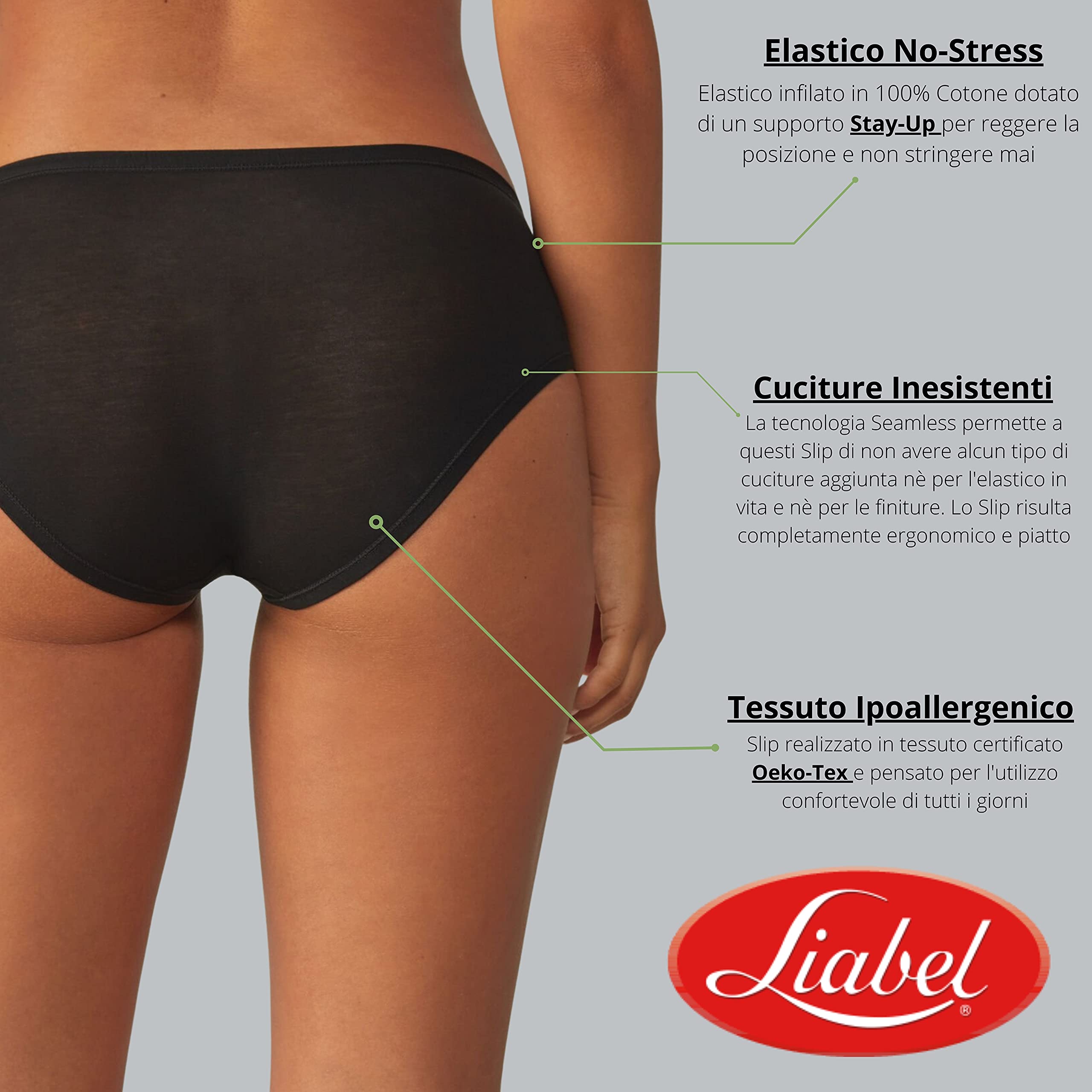 Intimitaly 5 Slip Vita Alta Donna Microfibra Manopesca Ultra Morbido Mutande Donna Cotone Vita Alta