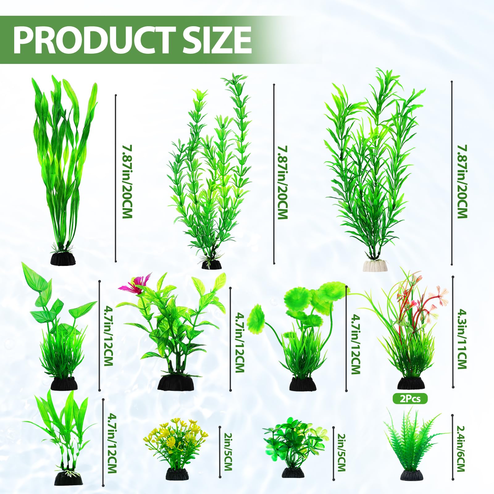 Aquarium Plants - 12 Green Decorations for Fish Tanks -2