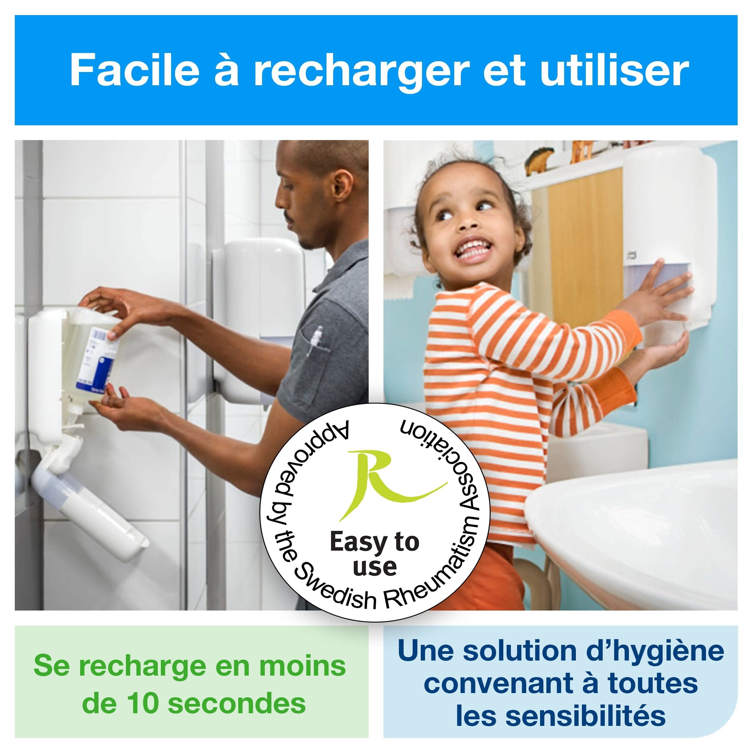 Tork Distributeur murale de soins pour la peau blanc S4, certifié facile d'utilisation, gamme Elevation, 561500