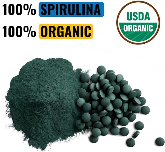 On Target Living Organic Spirulina Tablets | 1000 Count Pressed Tablets, 250g | USDA Organic Vegan Complete Protein | Nutrient-Dense Blue-Green Algae Superfood | No Fillers or Binders