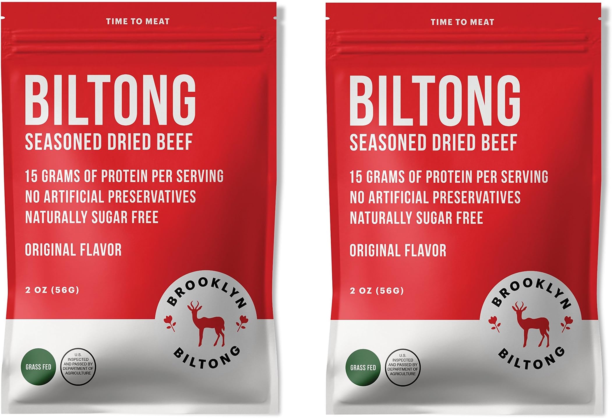 Biltong - Seasoned Dried Beef - 2oz (Original, 2oz 2-Pack)