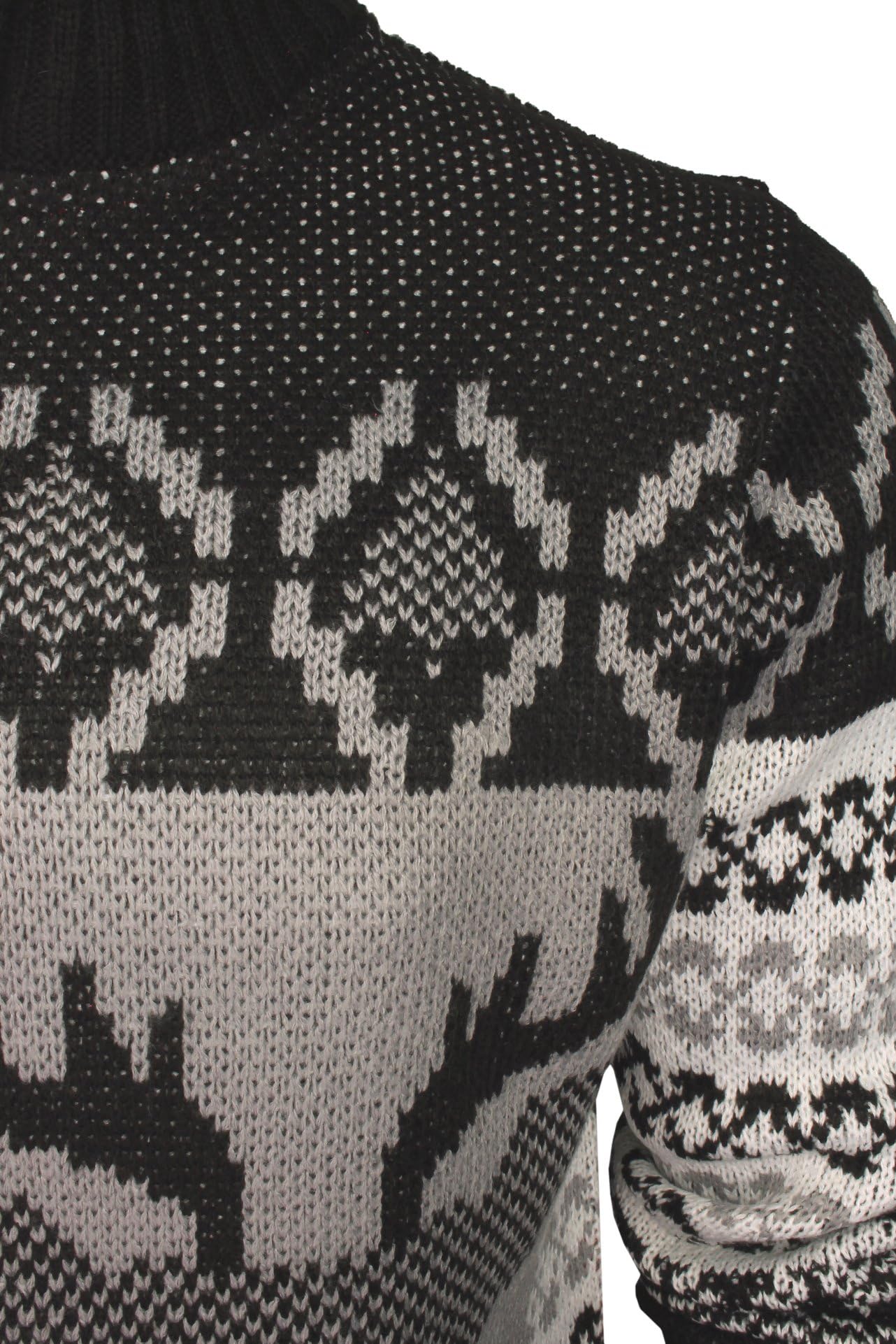 Xact Herren Nordic Fairisle 1/4-Zip Weihnachtspullover