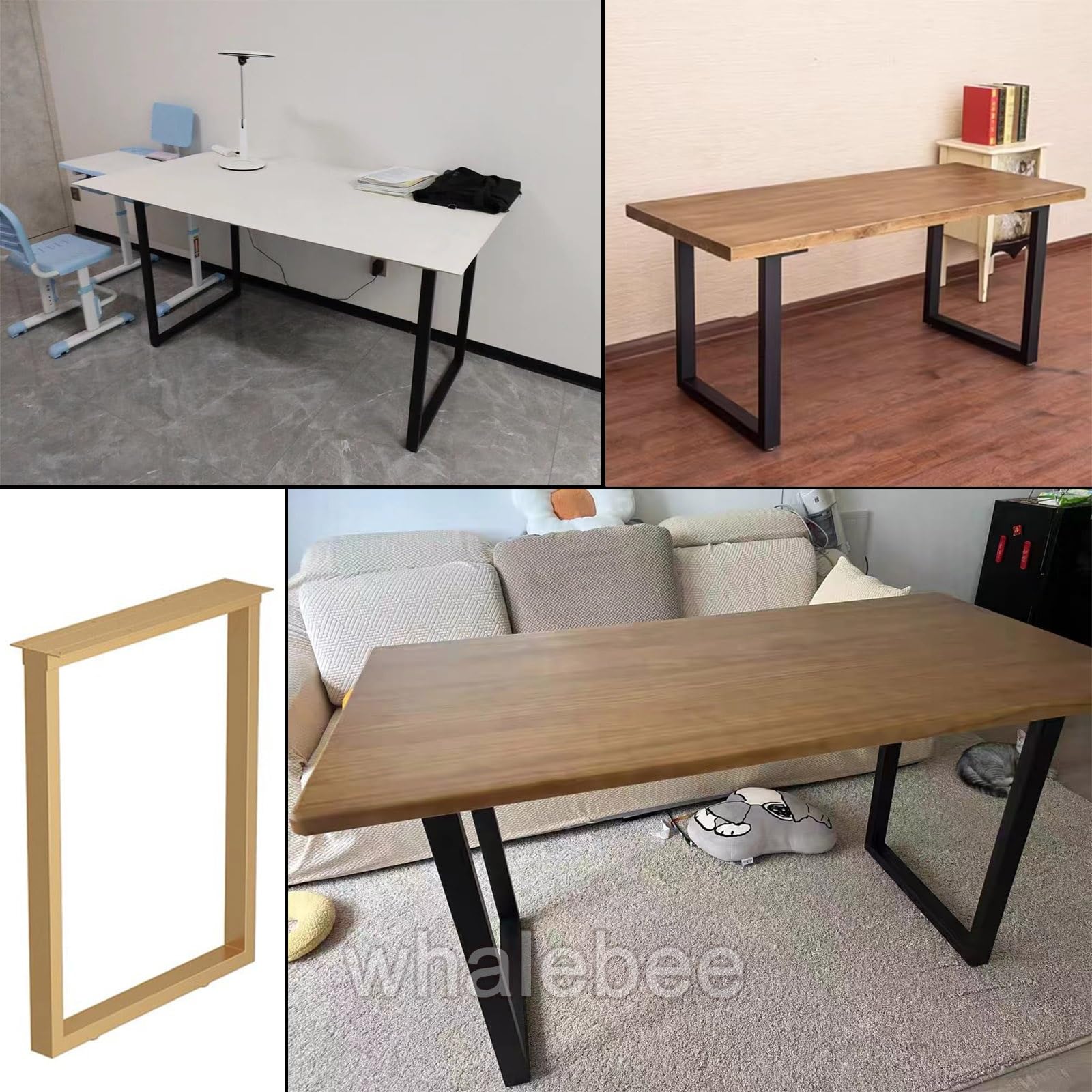 Stalowe nogi stołowe 71 cm i 99 cm – wytrzymałe metalowe nogi do kawy i ławki, nowoczesny design, szerokość 50 cm, idealne do jadalni i projektów mebli, zestaw 2 szt