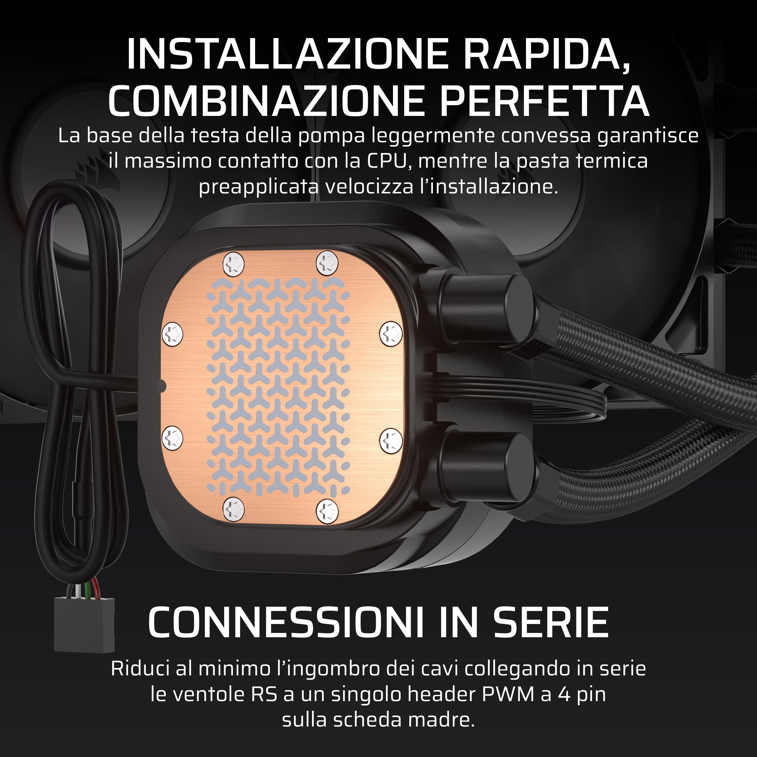 CORSAIR NAUTILUS 360 RS LCD Dissipatore a Liquido per CPU – Schermo LCD IPS da 2,1", AIO da 360 mm, Bassa rumorosità, Daisy-Chain, Intel LGA 1851/1700, AMD AM5/AM4 – 3 ventole RS120 incluse – Nero