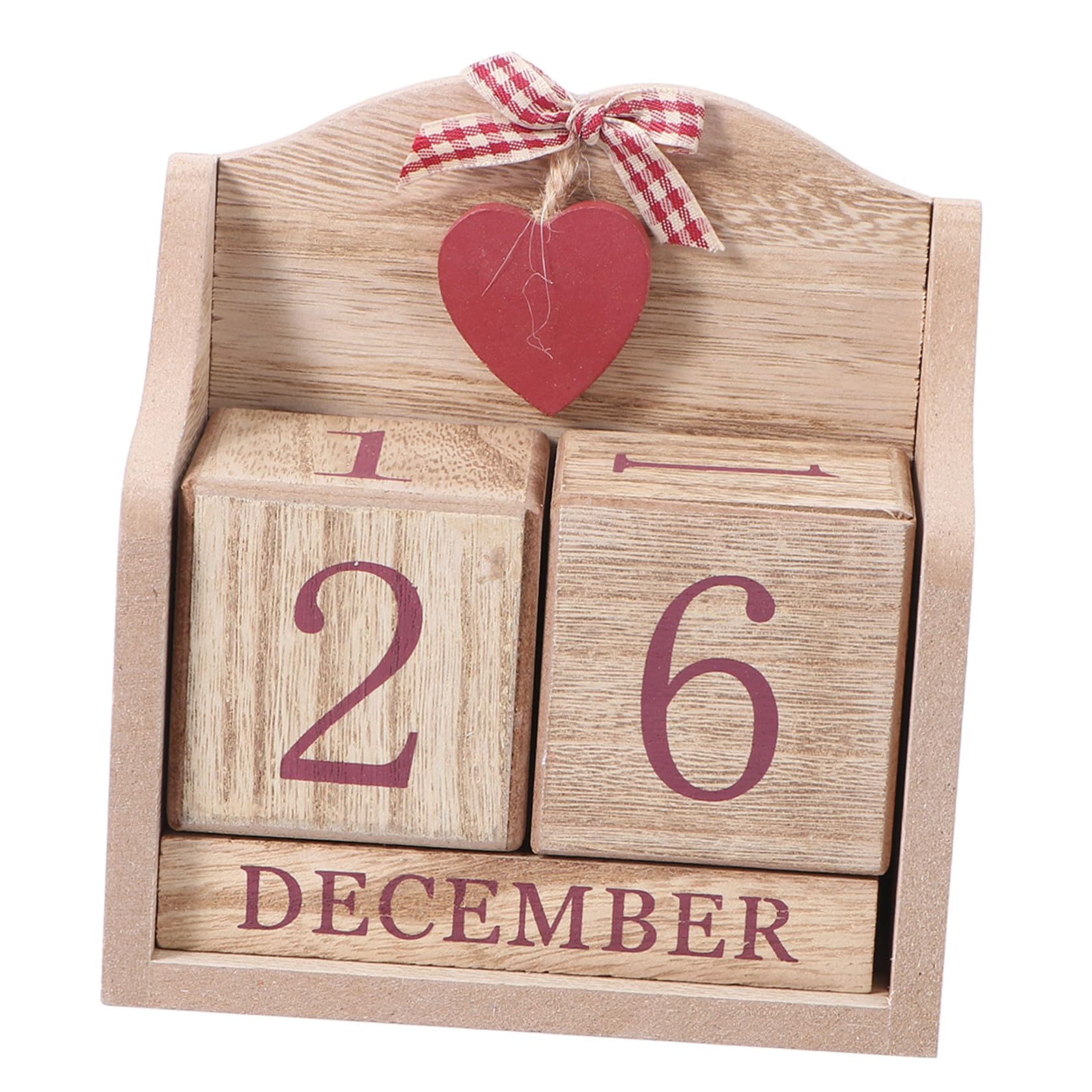 GALPADA Calendario Perpetuo in Khaki da Tavolo Stile Retrò in Legno Decorazione Unica Cambio Manuale della Data Centrotavola Vintage per Camera da Letto e Soggiorno