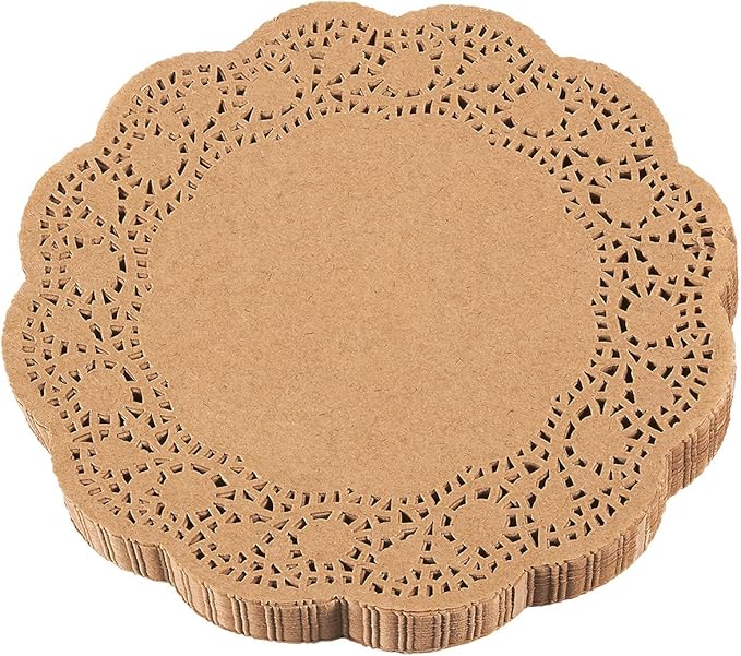 Kraft Paper Doilies, Round Lace Placemats (10 in., 250 Pack