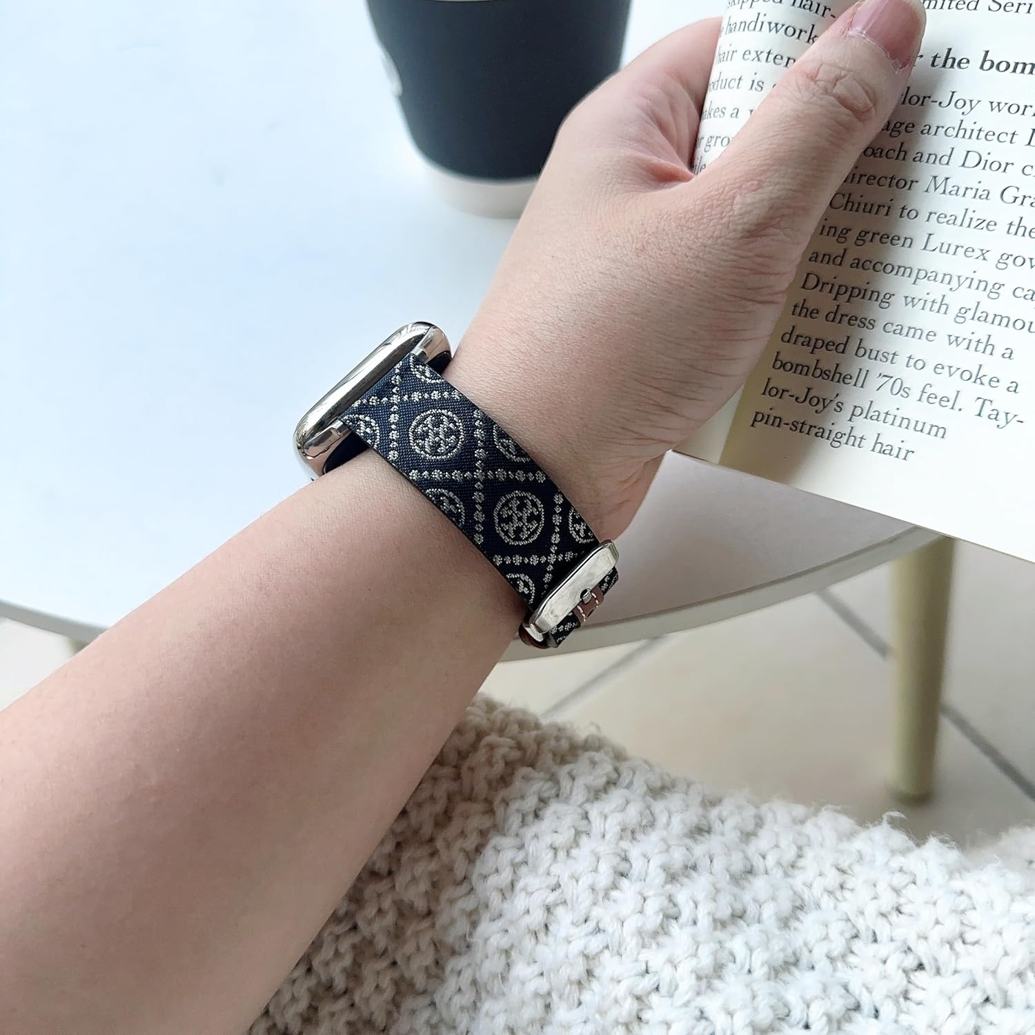 Sidart Luxury Soft Designer Leather Band Compatible with Apple Watch Series Ultra 9 8 7 6 5 4 3 2 1 SE, 38mm 40mm 41mm 42mm 44mm 45mm 46mm 49mm Single Tour for Women and Men - Image 5