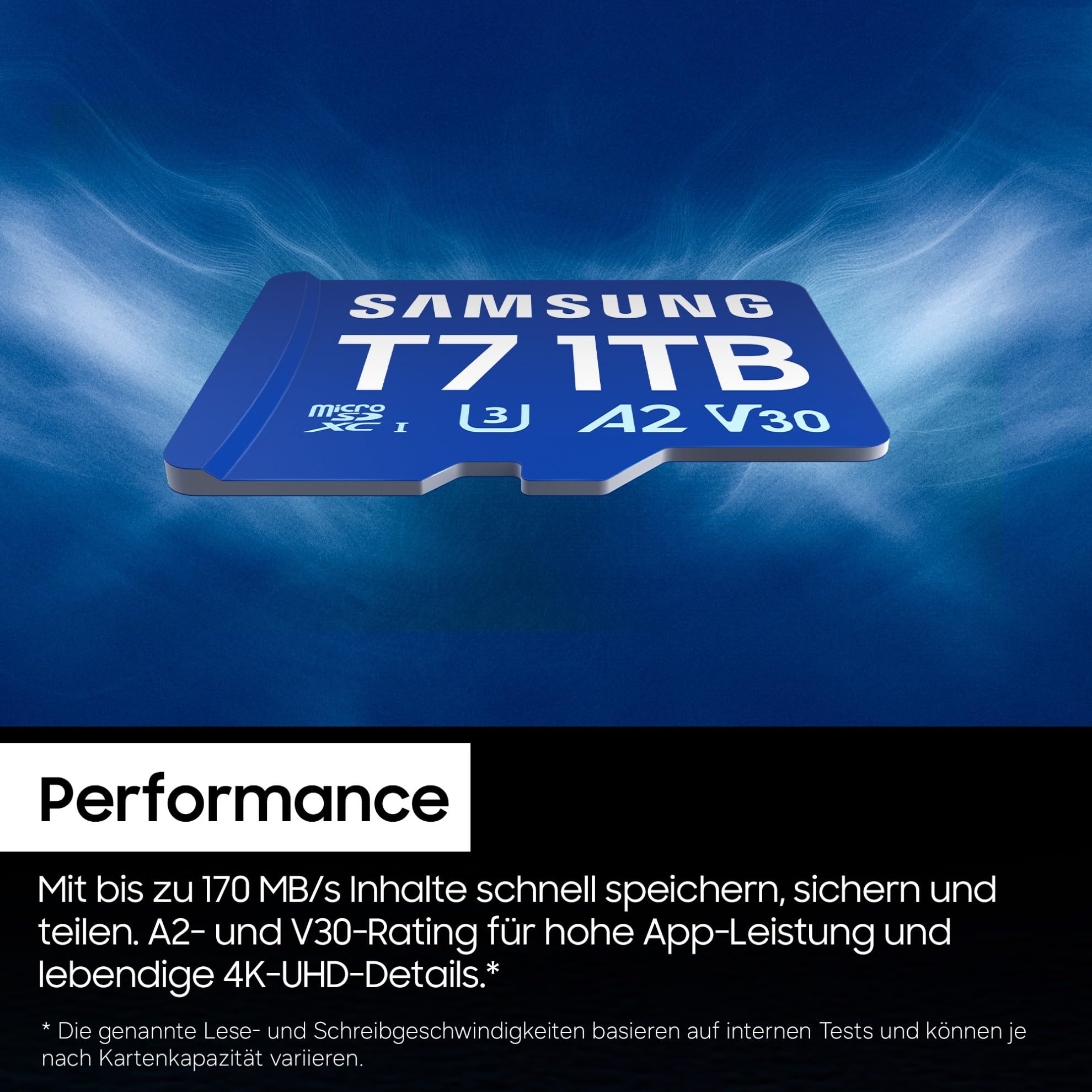 Samsung T7 microSD-Karte 128 GB UHS-I U3 170 MB/s Lesen Full HD 4K UHD MB-MB128T/WW