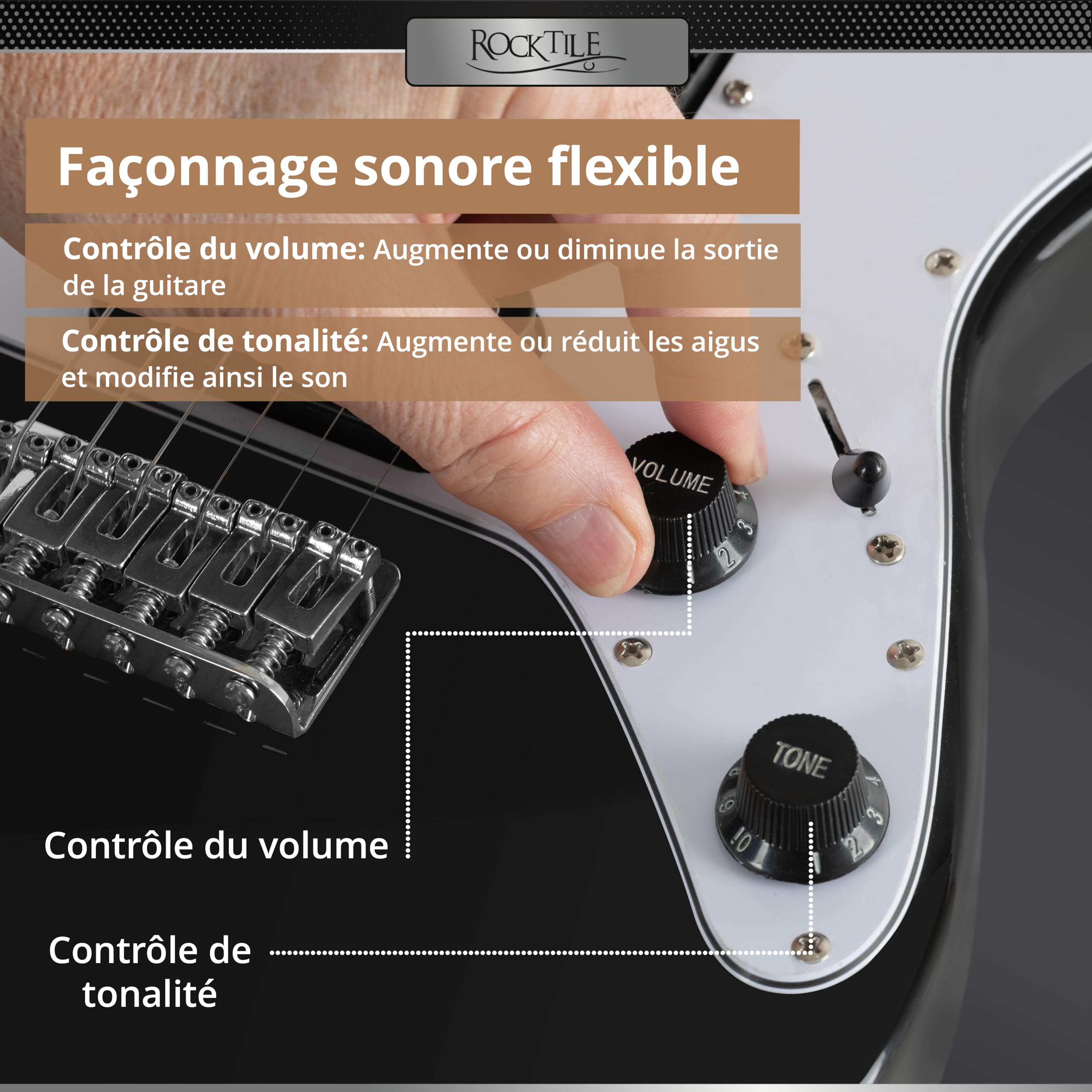 Rocktile Youngster YS-1BK 3/4 Guitare Électrique Noire, Général, Poids: 2